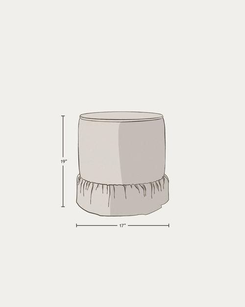 Mila Ruffled Stool - Gallery Image #4